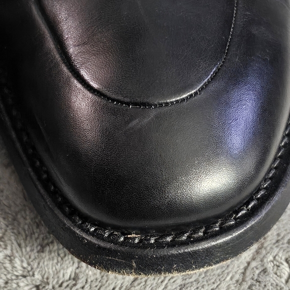 HARRIS MEN'S BLACK LEATHER DRESS SHOES ITALY 9.5 CAP TOE LACE-UP CLASSIC OXFORD - Picture 13 of 13